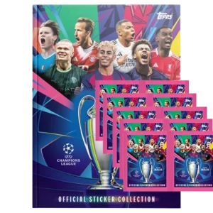 Topps Champions League Sticker 2025/26 Hardcover + 10 Tüten – 60 Sticker