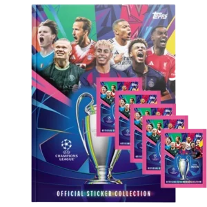 Topps Champions League Sticker 2025/26 Hardcover + 5 Tüten – 30 Sticker