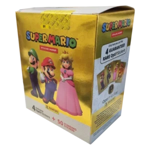 Panini Super Mario Sticker Serie 2 Mega Box | 4 OPTI-Sticker exklusiv | TOPPI-Pack + 10 Stickertüten