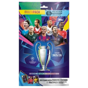 Topps Champions League Sticker 2025/26 – Multipack (6 Tüten / 36 Sticker)