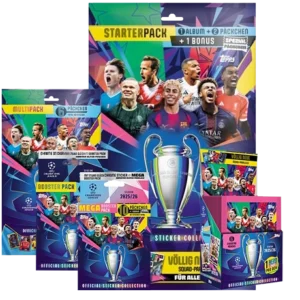 Topps Champions League Sticker 2025/26 – Mega Bundle (468 Sticker) – Display, Starter, Eco, Multipack, Mega Eco