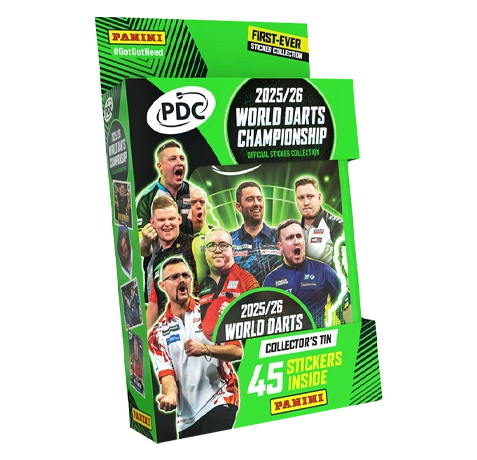 Panini PDC Darts 2026 Sticker Tin | Sammeldose mit Stickern | Panini Darts
