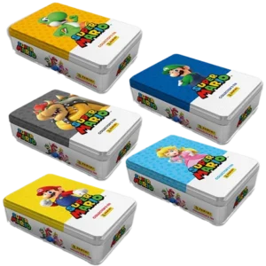 Panini Super Mario Sticker Serie 2 – 5er Tin Set | Alle Designs | 375 Sticker + 5 Limited Edition Cards