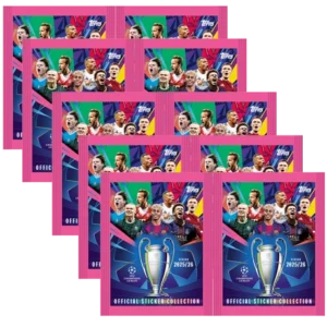Topps Champions League Sticker 2025/26 – 10 Stickertüten (60 Sticker)