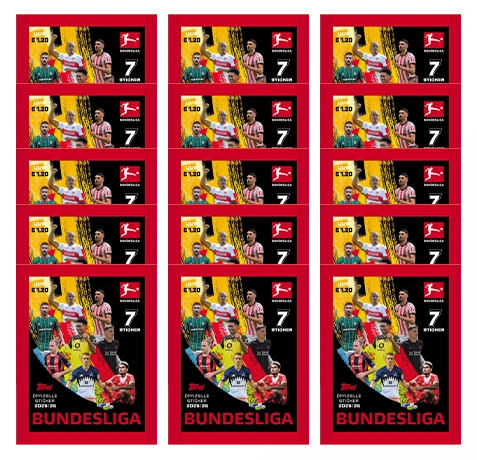 Topps Bundesliga Sticker 2025/26 | 15 Stickertüten Set | Sticker-und-co
