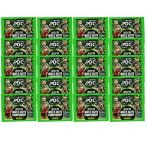 Panini PDC Darts 2026 Sticker – 20 Stickertüten | 100 Sticker | Sammler-Megapack
