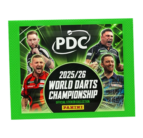 Panini PDC Darts 2026 Sticker 1 Stickertüten | Offizielle Panini World Championship Stickerserie