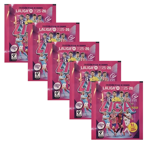 Panini LaLiga Sticker 2025/26 | 5 Tüten – Offizielle Panini Kollektion (40 Sticker)