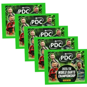 Panini PDC Darts 2026 Sticker – 5 Stickertüten | 25 Sticker | Panini Darts Serie