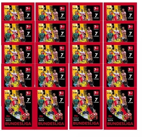 Topps Bundesliga Sticker 2025/26 | 20 Stickertüten Set | Sticker-und-co