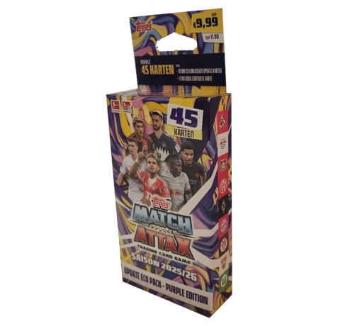 Topps Match Attax Bundesliga 2025/2026 – Update Eco Pack Purple Edition | 45 Karten + Limited Edition Karte