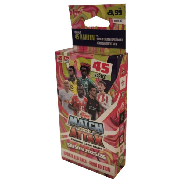 Topps Match Attax Bundesliga 2025/2026 – Update Eco Pack Pink Edition | 45 Karten + Limited Edition Karte