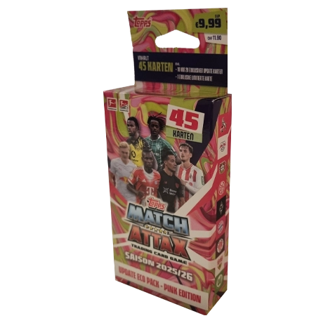 Topps Match Attax Bundesliga 2025/2026 – Update Eco Pack Pink Edition | 45 Karten + Limited Edition Karte