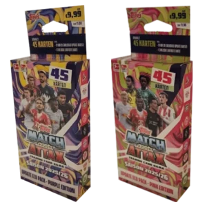 Topps Match Attax Bundesliga 2025/2026 – Update Eco Pack Set (Purple + Pink) | 90 Karten + 2 Limited Edition Karten