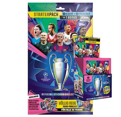Topps Champions League Sticker 2025/26 Starterpack + Display