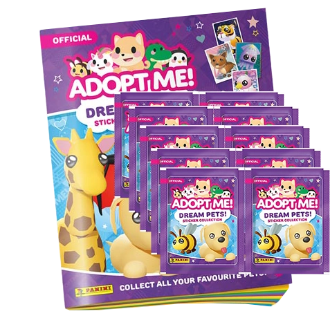 Panini ADOPT ME Sticker Bundle | Album + 10 Stickertüten