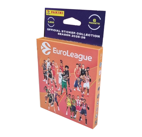 Panini Turkish Airlines EuroLeague Basketball Sticker 2025-26 ECO Blister | 6 Tüten
