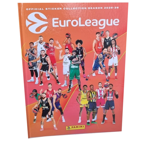 Panini Turkish Airlines EuroLeague Basketball 2025-26 Hardcover Stickeralbum | 56 Seiten
