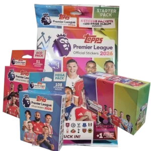 Topps Premier League Sticker 2025/2026 Mega Bundle | Display, Starter, Eco, Mega & Tin