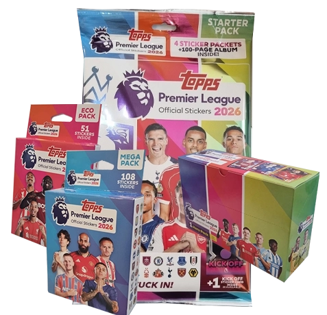 Topps Premier League Sticker 2025/2026 Mega Bundle | Display, Starter, Eco, Mega & Tin