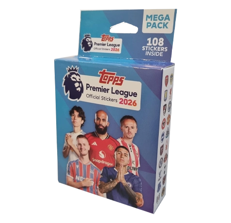 Topps Premier League Sticker 2025/2026 Mega Pack | 18 Tüten (108 Sticker)