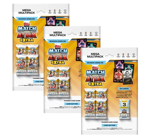 Topps UEFA Champions League Match Attax EXTRA 2025/26 3x MEGA Multipack