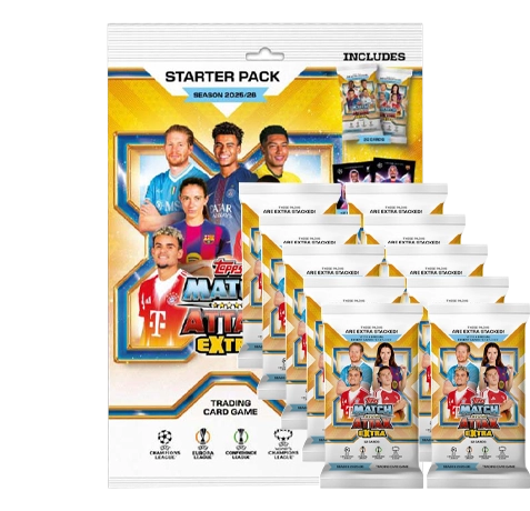 Topps UEFA Champions League Match Attax EXTRA 2025/26 Starter + 10 Booster
