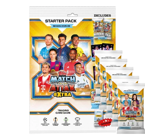 Topps UEFA Champions League Match Attax EXTRA 2025/26 Starter + 5 Booster