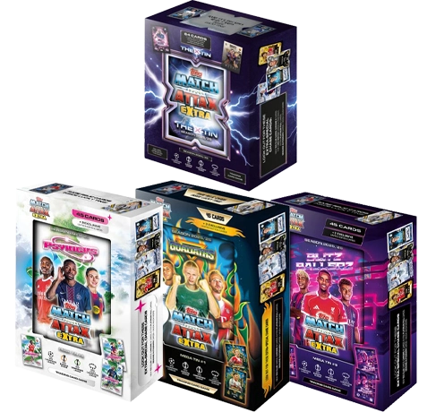 Topps UEFA Champions League Match Attax EXTRA 2025/26 Alle Tins Set