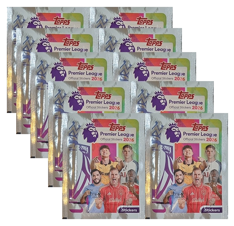 Topps Premier League Sticker 2025/2026 | 10 Sticker-Tüten (60 Sticker) kaufen