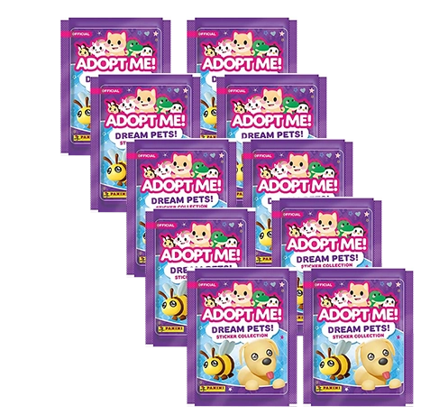 Panini ADOPT ME Sticker | 10 Stickertüten Bundle