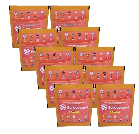 Panini Turkish Airlines EuroLeague Basketball 2025-26 Sticker | 10 Tüten