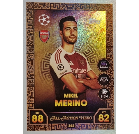 Topps Match Attax Champions League 2025/26 | Nr. 362 Mikkel Merino | All Action Hero