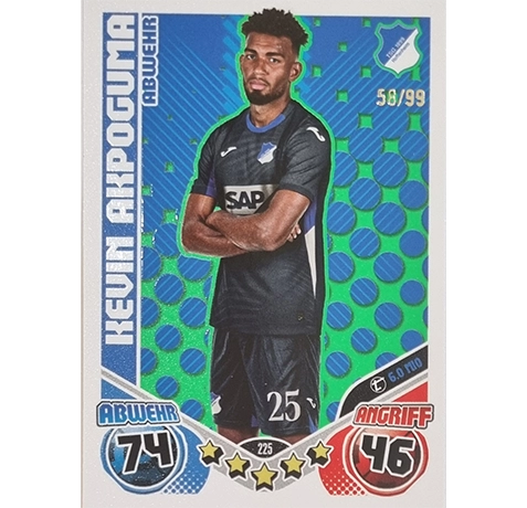Topps Match Attax Bundesliga 2025/26 | 225 Kevin Akpoguma – Nummerierte Base Card 58/99