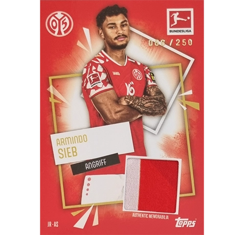Topps Match Attax Bundesliga 2025/26 | JR-AS Armindo Sieb – Memorabilia Trikotkarte (066/250)