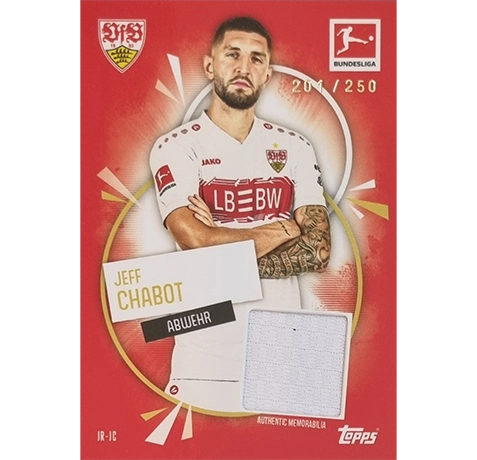 Topps Match Attax Bundesliga 2025/26 | JR-JC Jeff Chabot – Memorabilia Trikotkarte (201/250)