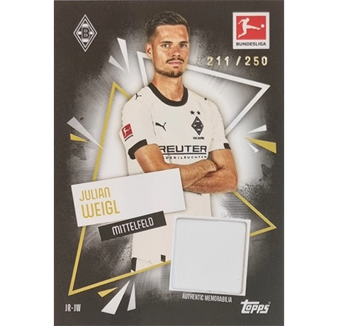 Topps Match Attax Bundesliga 2025/26 | JR-JW Julian Weigl – Memorabilia Trikotkarte (211/250)