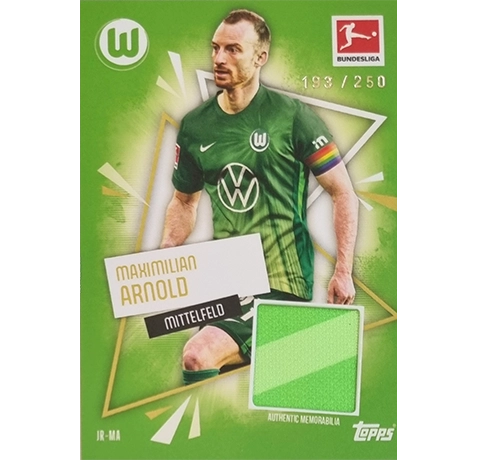 Topps Match Attax Bundesliga 2025/26 | JR-MA Maximilian Arnold – Memorabilia Trikotkarte (193/250)