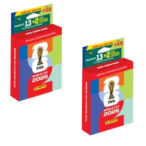 Panini FIFA World Cup 2026 Sticker Eco Blister XL – 2er-Set mit 26 Tüten und 4 DFB Special Stickern