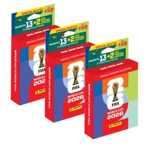 Panini FIFA World Cup 2026 Sticker Eco Blister XL – 3er-Set mit 39 Tüten und 6 DFB Special Stickern