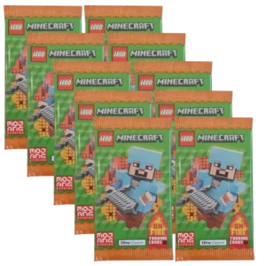 LEGO Minecraft Serie 3 On Fire Trading Cards Bundle | 10 Booster