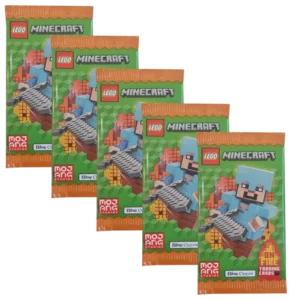 LEGO Minecraft Serie 3 On Fire Trading Cards Bundle | 5 Booster