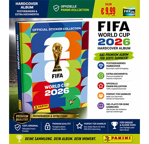 Panini FIFA World Cup 2026 Sticker Hardcover Album hochwertige Sammleredition