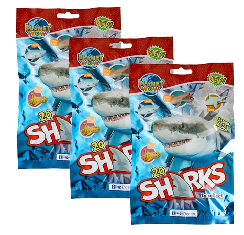 Sharks Planet WOW 3 Blindbags Set mit 3 Sammeltüten von Blue Ocean Entertainment