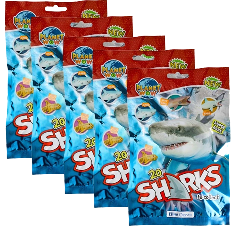 Sharks Planet WOW 5 Blindbags Set mit 5 Sammeltüten von Blue Ocean Entertainment
