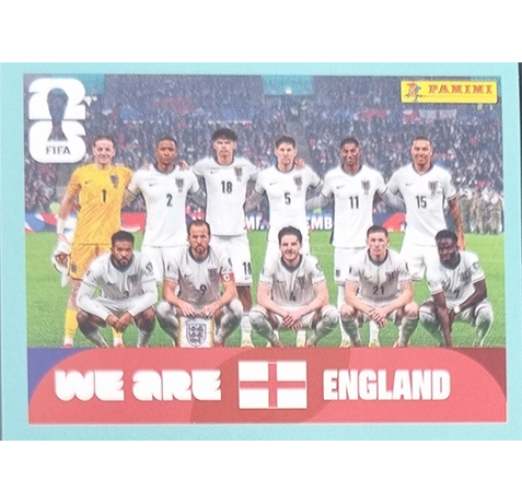 Panini FIFA World Cup 2026 England Sticker ENG 1-20