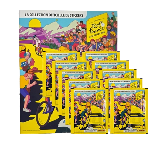 Panini Tour de France 2026 Sticker Album mit 10 Stickertüten und 50 Stickern