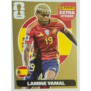 Panini FIFA World Cup 2026 Lamine Yamal Gold Extra Sticker
