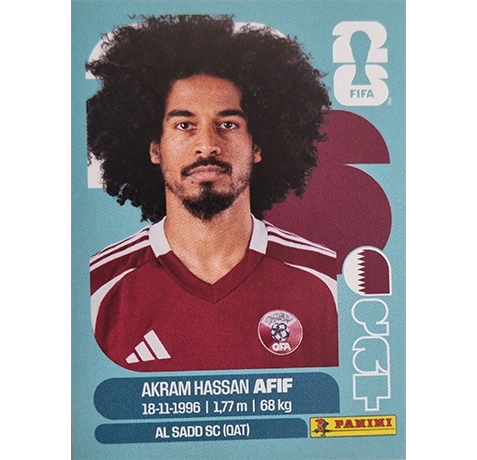 Panini FIFA World Cup 2026 Akram Afif Katar Sticker QAT 18