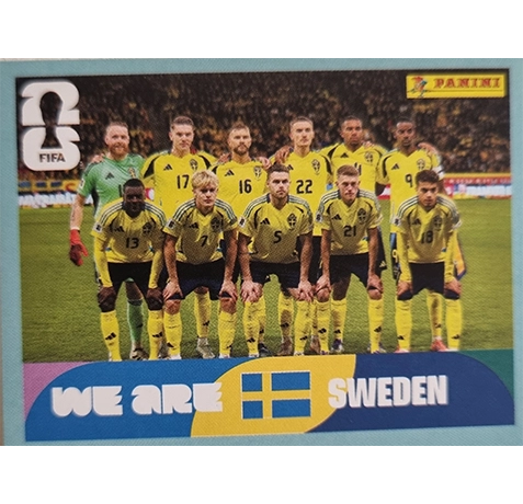 Panini FIFA World Cup 2026 Schweden Mannschaftsfoto Sticker SWE 13 Nationalmannschaft Teamfoto